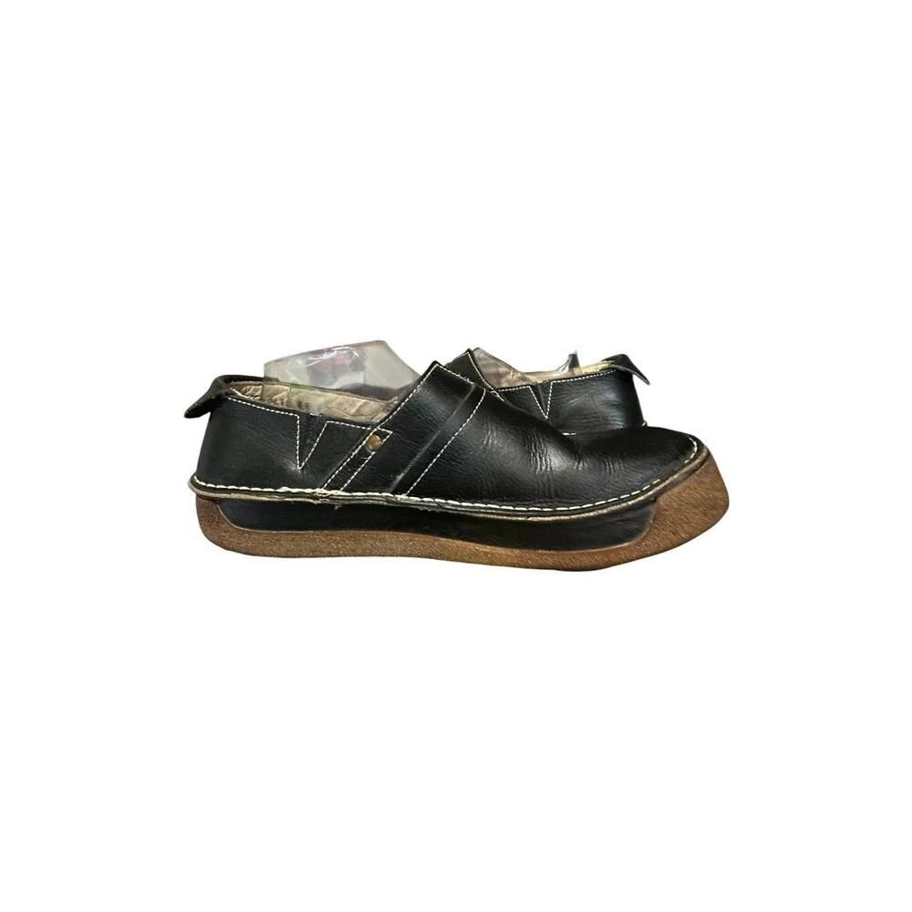 El Naturalista Mens Black Leather Slip On Loafers 43 US 10 Ergonomic Spain Comfy